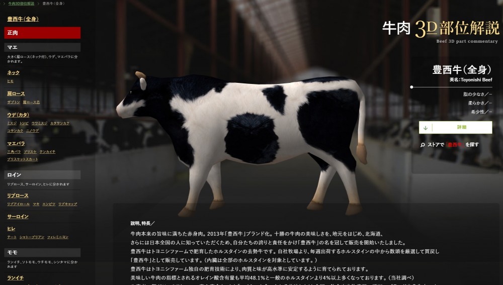 完成！牛肉3D部位解説 | 【公式】北海道十勝 トヨニシファーム